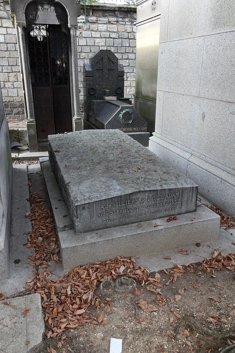 Photographie : la tombe d'Auguste Villiers de l'Isle-Adam au cimetière du Père-Lachaise
