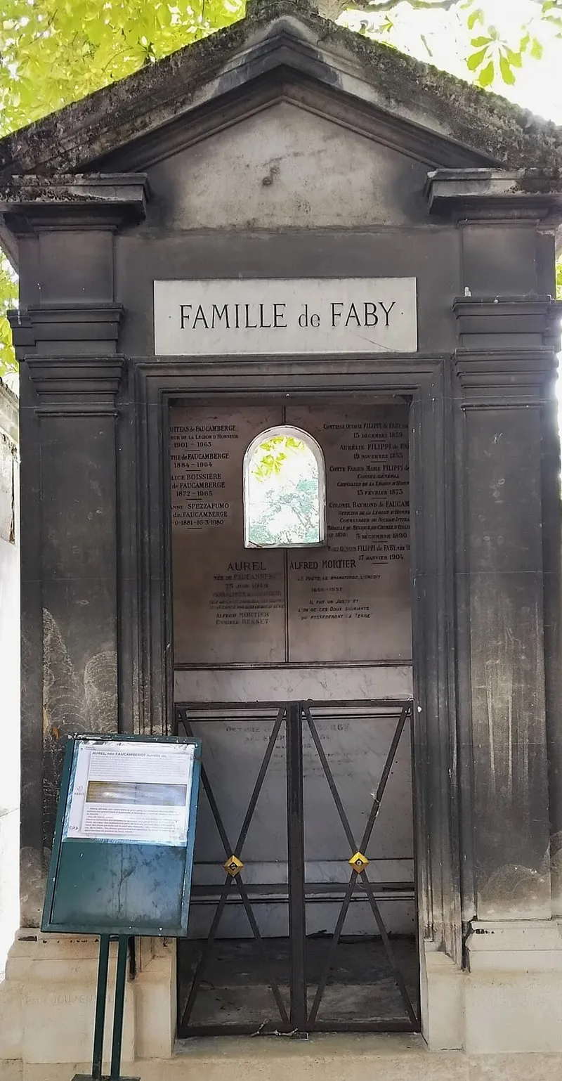 Photographie : la tombe d'Aurélie de Faucamberge au cimetière de Montmartre