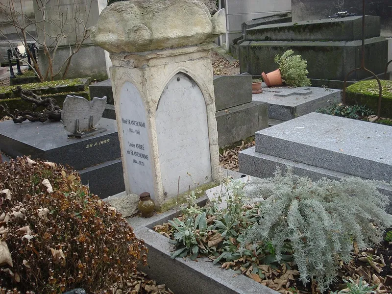 Photographie : la tombe d'Édouard André au cimetière de Montmartre