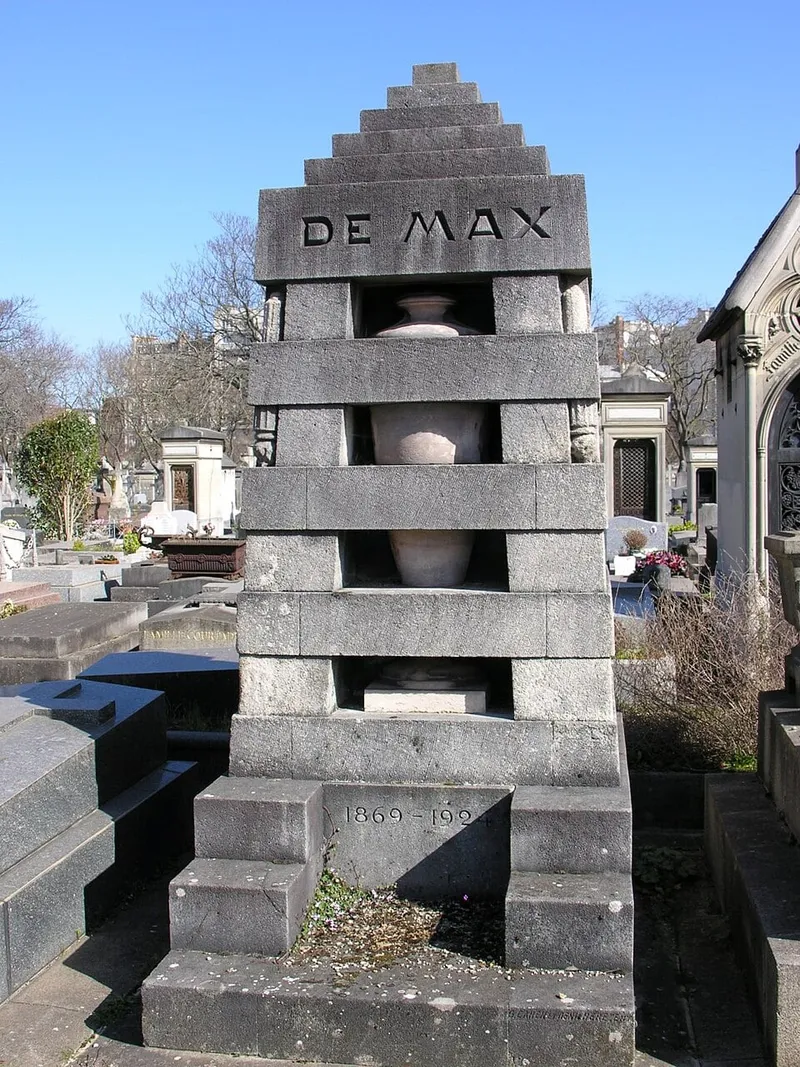 Photographie : la tombe d'Édouard de Max au cimetière du Montparnasse