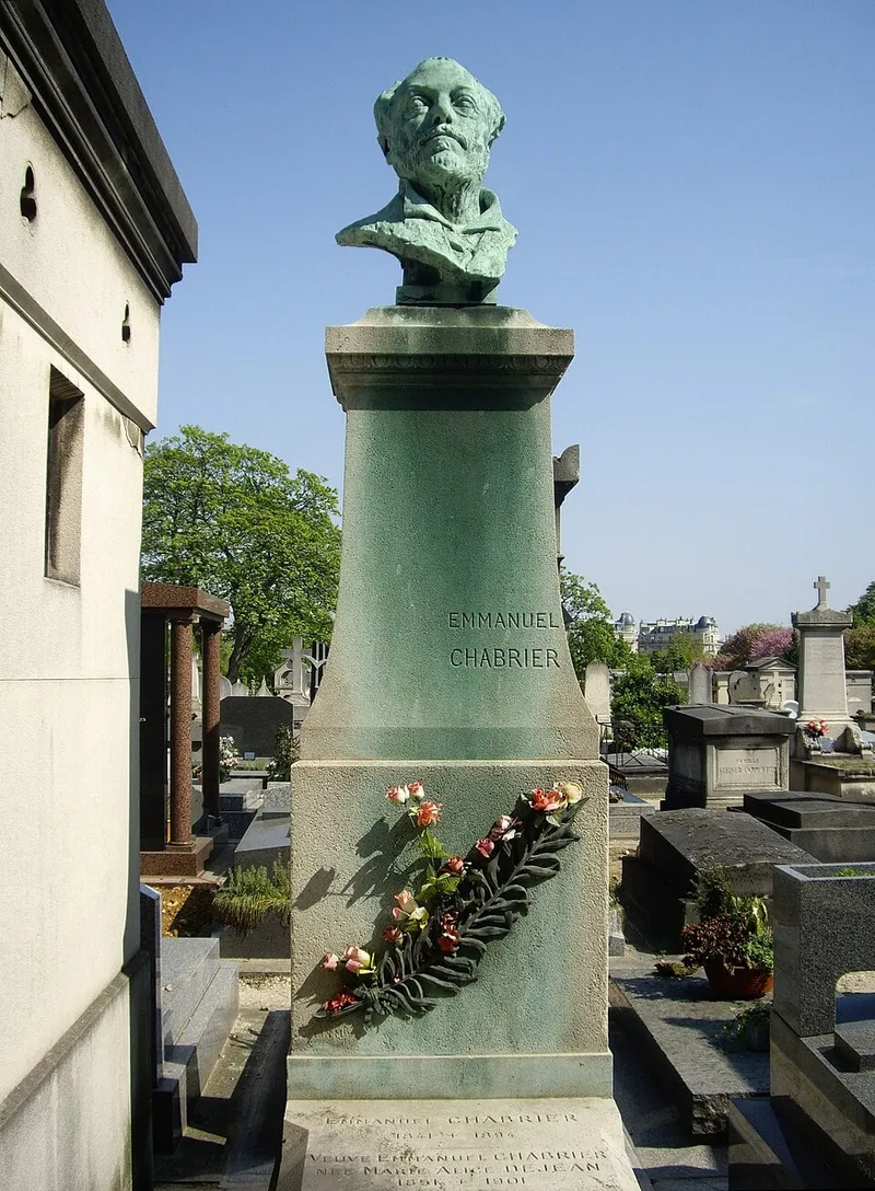 Photographie : la tombe d'Emmanuel Chabrier au cimetière du Montparnasse