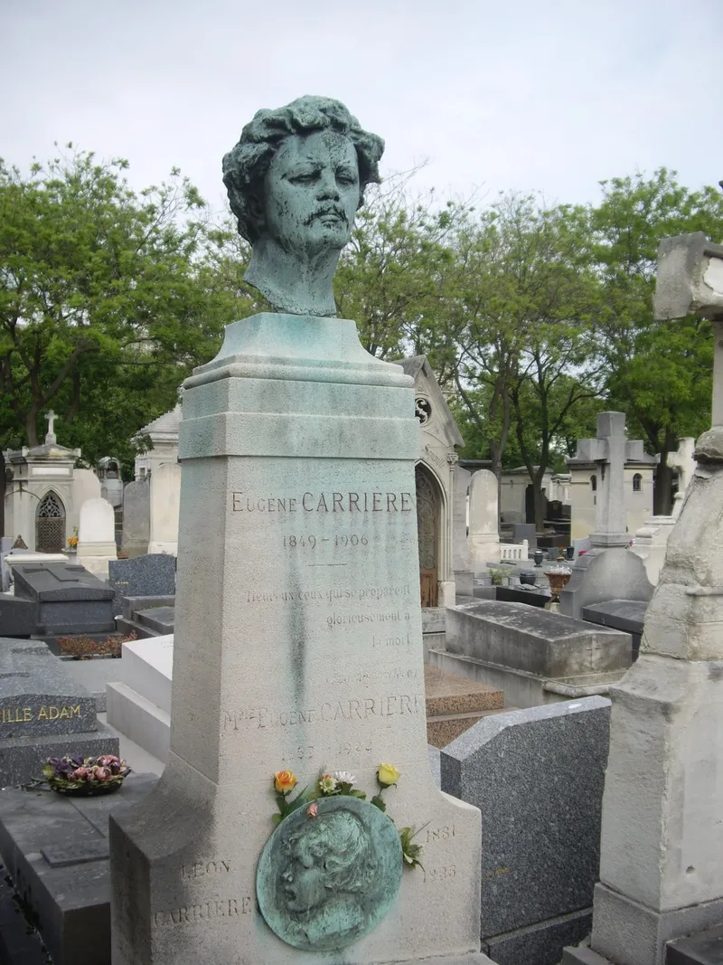 Photographie : la tombe d'Eugène Carrière au cimetière du Montparnasse