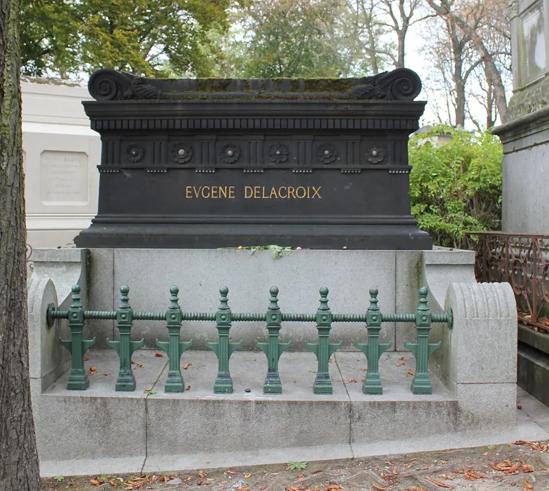 Photographie : la tombe d'Eugène Delacroix au cimetière du Père-Lachaise