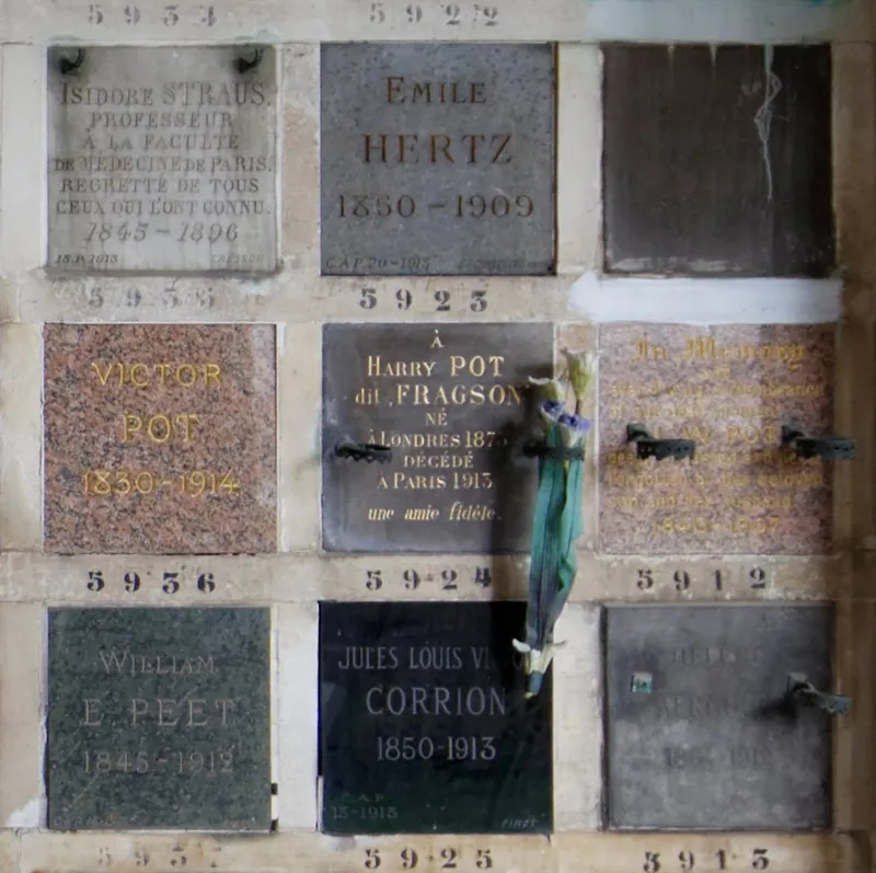 Photographie : la tombe d'Harry Fragson au cimetière du Père-Lachaise