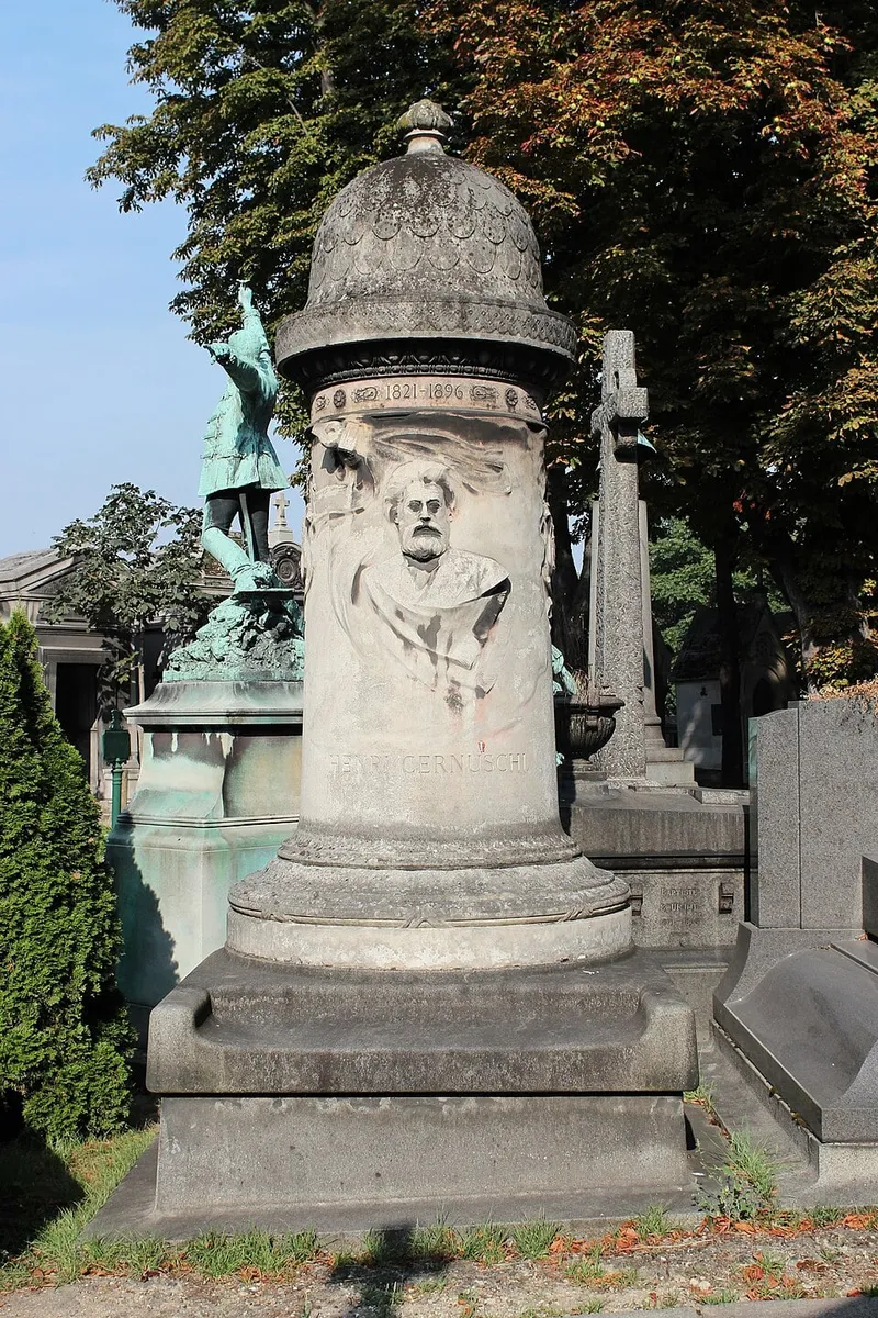 Photographie : la tombe d'Henri Cernuschi au cimetière du Père-Lachaise