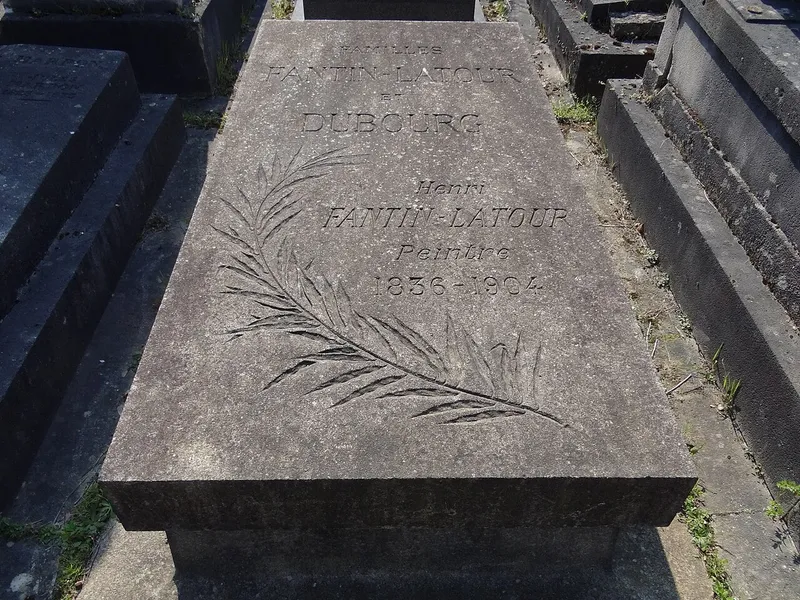 Photographie : la tombe d'Henri Fantin-Latour au cimetière du Montparnasse