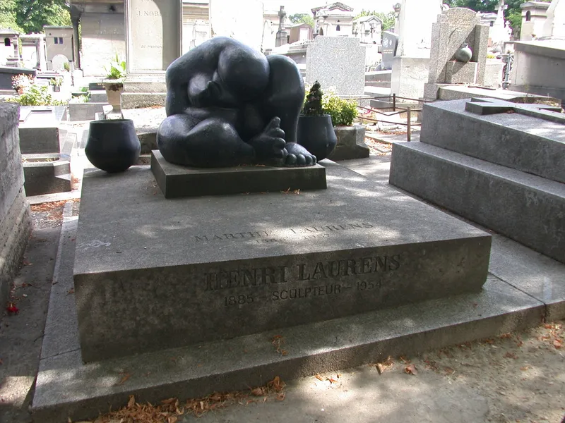 Photographie : la tombe d'Henri Laurens au cimetière du Montparnasse