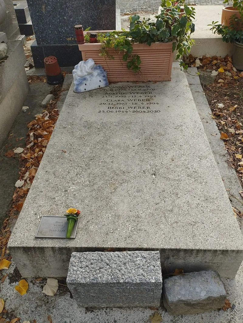 Photographie : la tombe d'Henri Weber au cimetière du Montparnasse