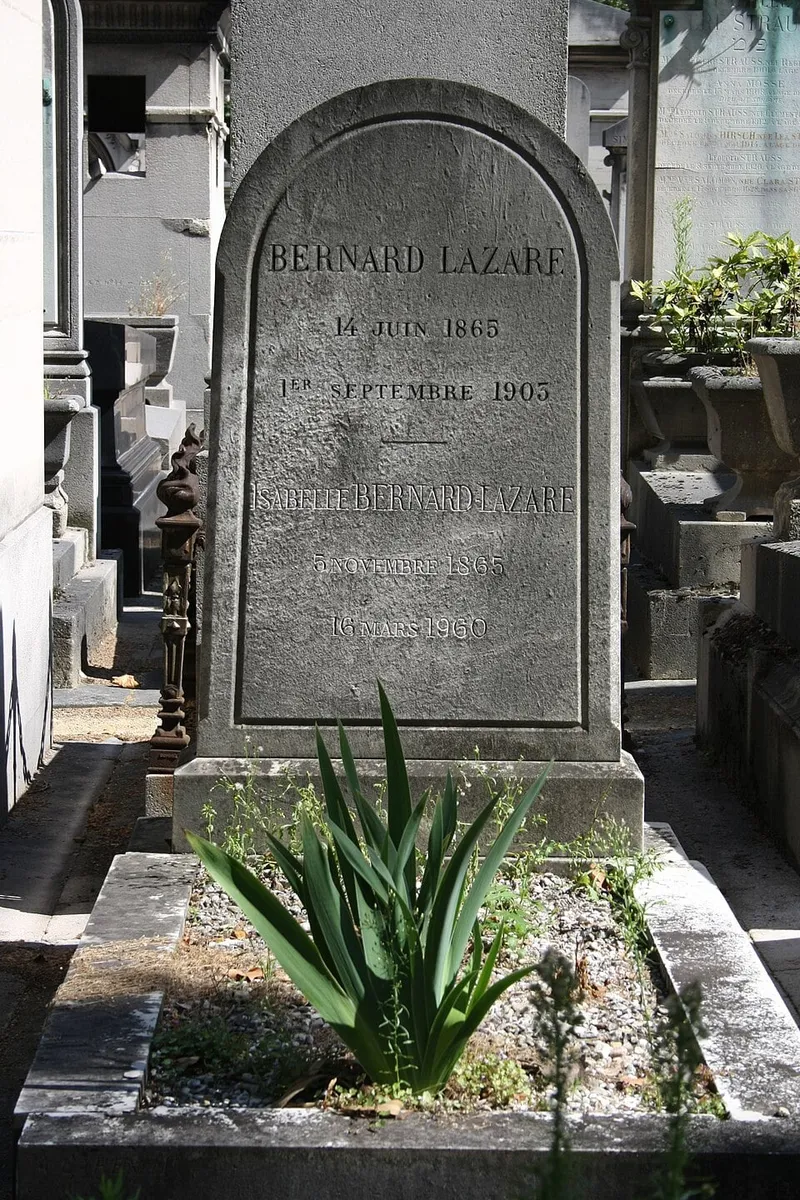 Photographie : la tombe de Bernard Lazare au cimetière du Montparnasse