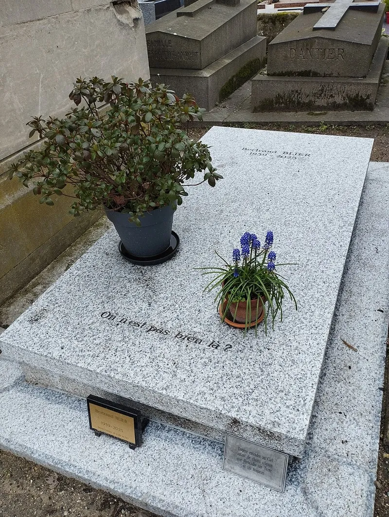Photographie : la tombe de Bertrand Blier au cimetière de Montmartre