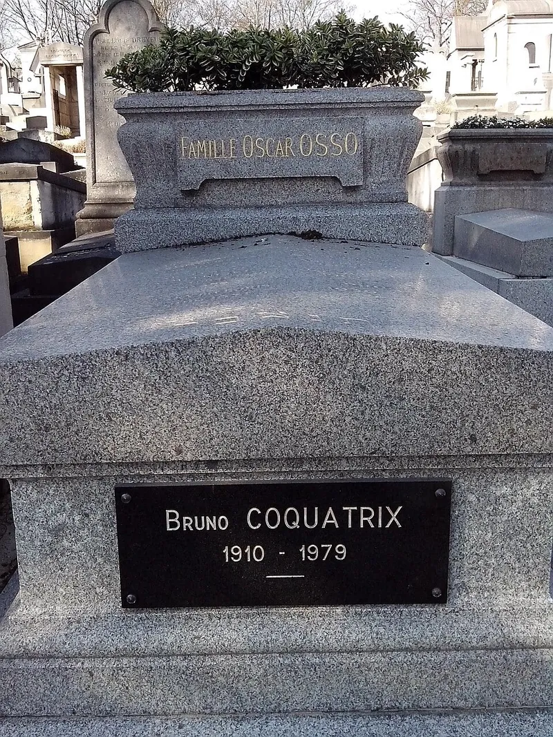 Photographie : la tombe de Bruno Coquatrix au cimetière du Père-Lachaise
