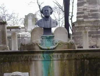 Photographie : la tombe de Camille Corot au cimetière du Père-Lachaise