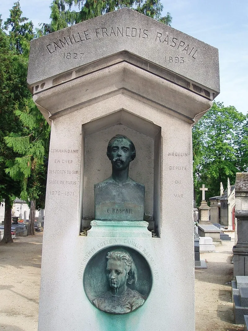 Photographie : la tombe de Camille Raspail au cimetière du Montparnasse