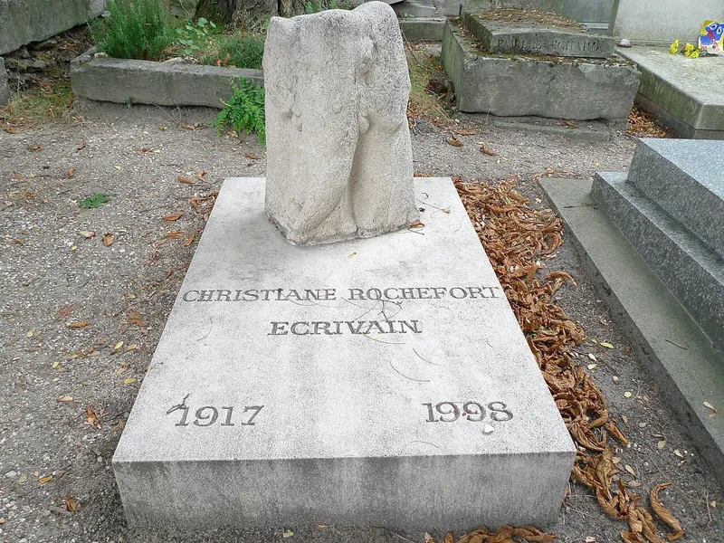 Photographie : la tombe de Christiane Rochefort au cimetière du Père-Lachaise