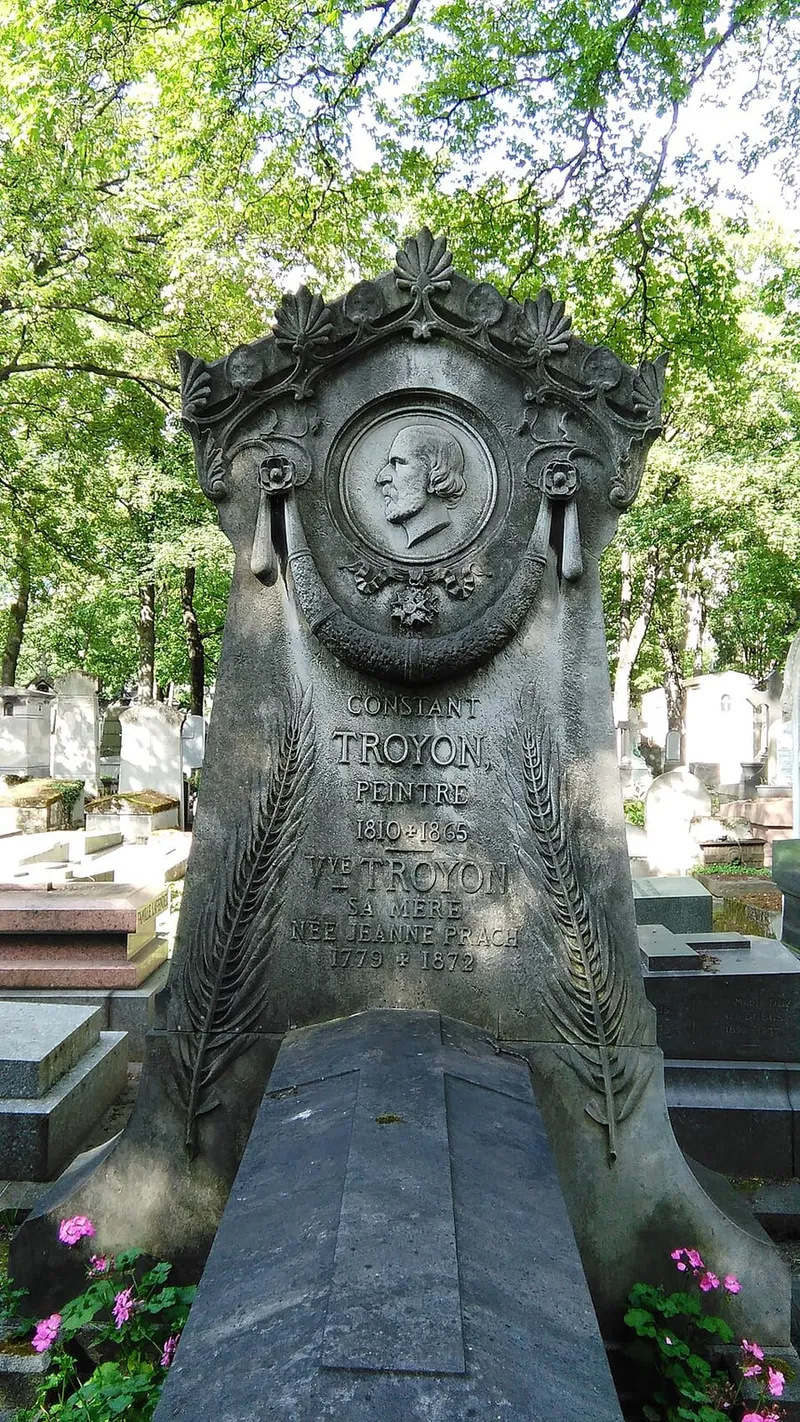 Photographie : la tombe de Constant Troyon au cimetière de Montmartre
