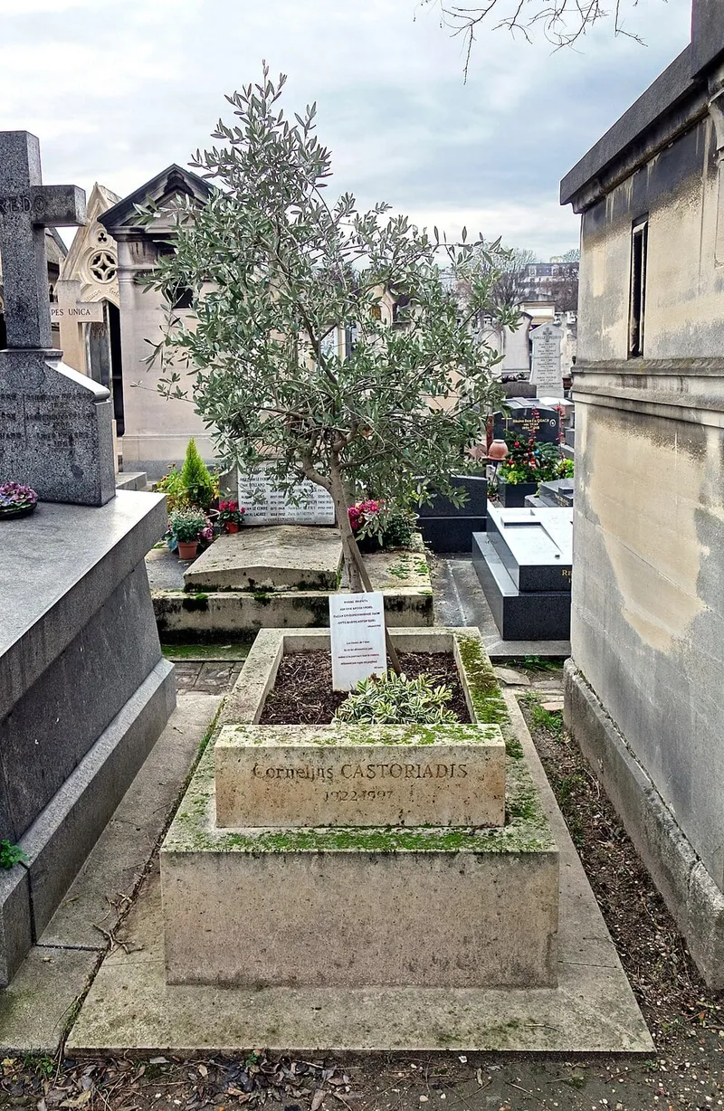 Photographie : la tombe de Cornelius Castoriadis au cimetière du Montparnasse