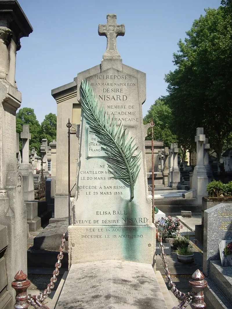 Photographie : la tombe de Désiré Nisard au cimetière du Montparnasse