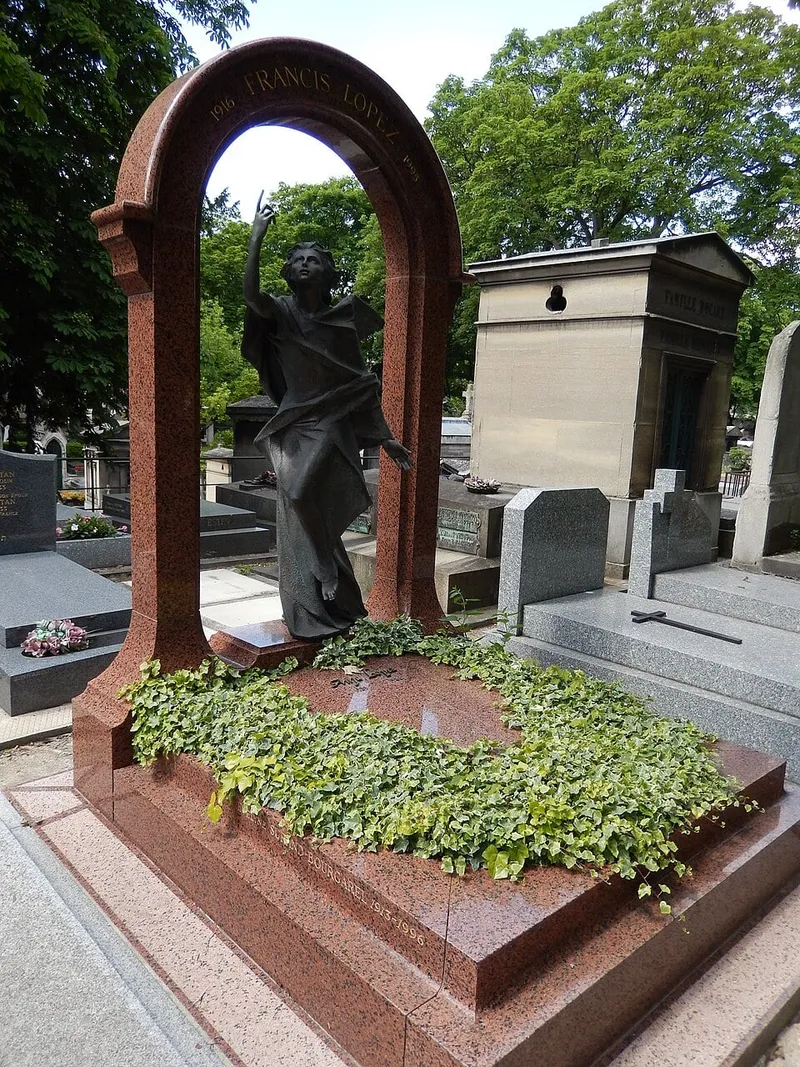 Photographie : la tombe de Francis Lopez au cimetière de Montmartre