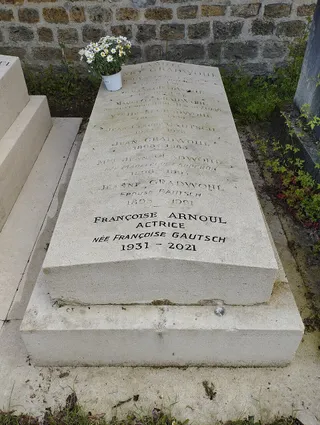 Photographie : la tombe de Françoise Arnoul au cimetière du Montparnasse