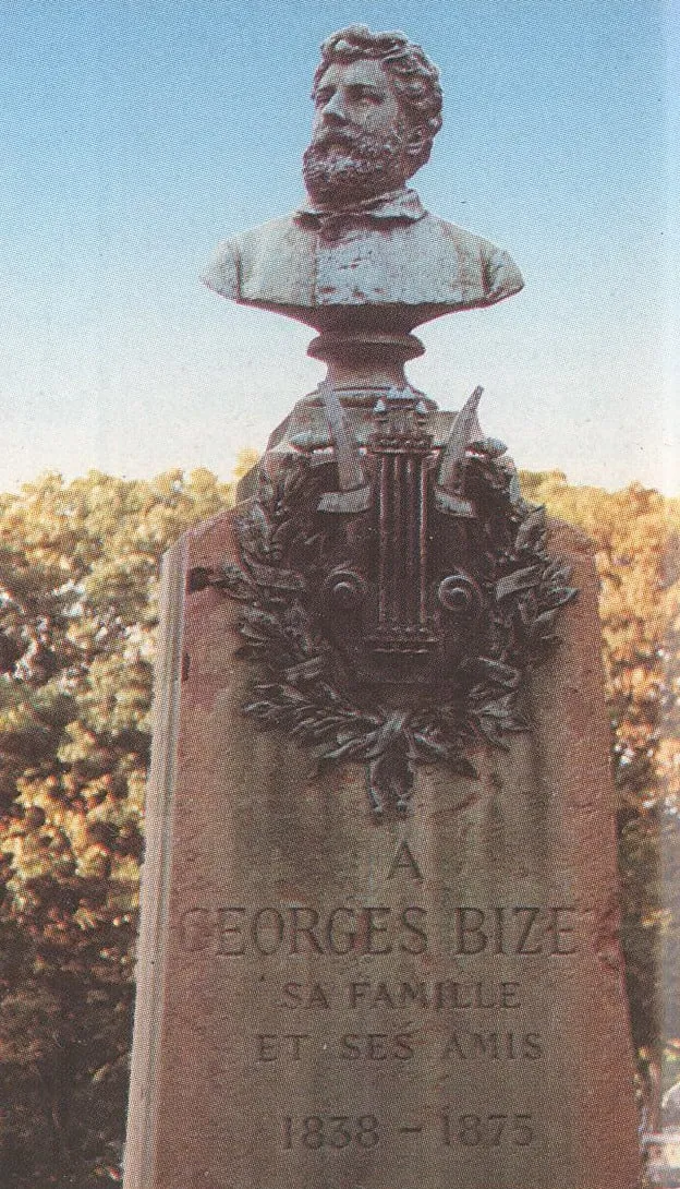 Photographie : la tombe de Georges Bizet au cimetière du Père-Lachaise