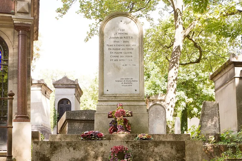 Photographie : la tombe de Giuseppe De Nittis au cimetière du Père-Lachaise
