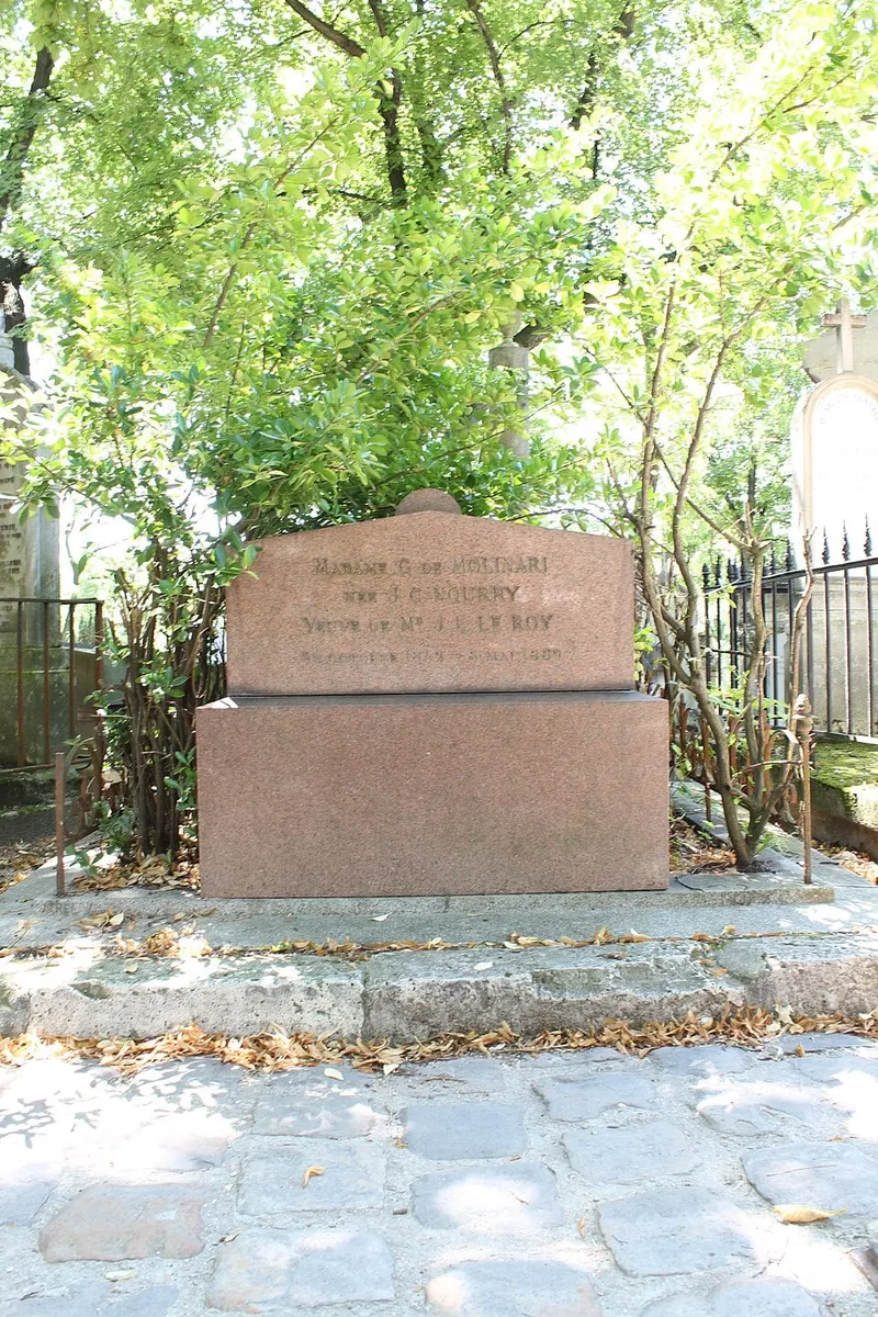 Photographie : la tombe de Gustave de Molinari au cimetière du Père-Lachaise