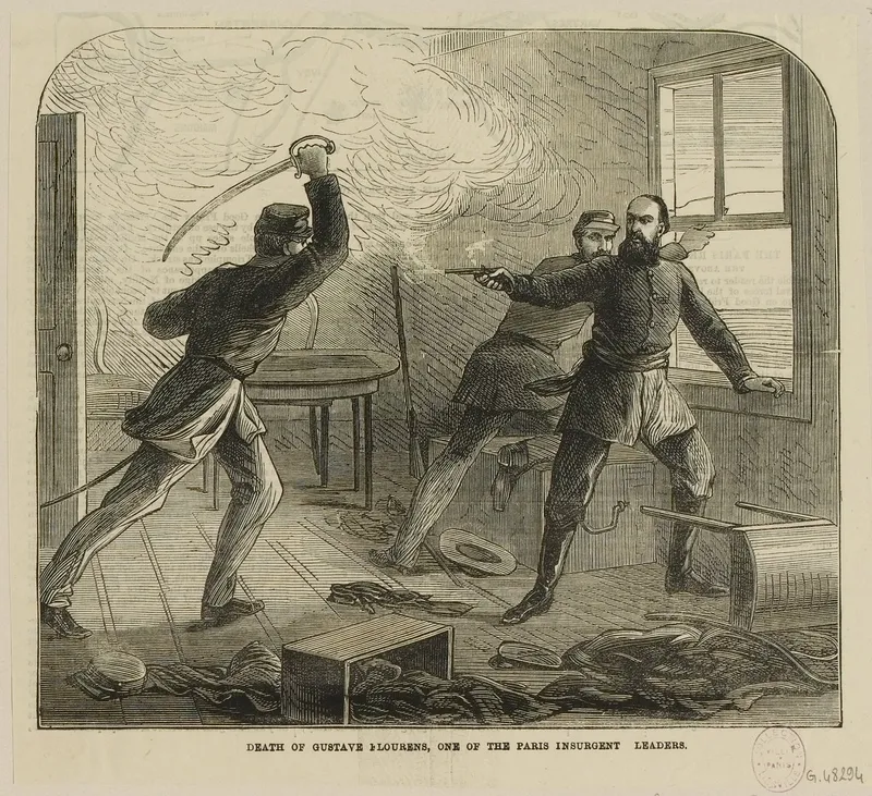 Tombe de Gustave Flourens, scientifique, blanquiste, assassiné à Chatou lors de la désastreuse sortie du 3 Avril