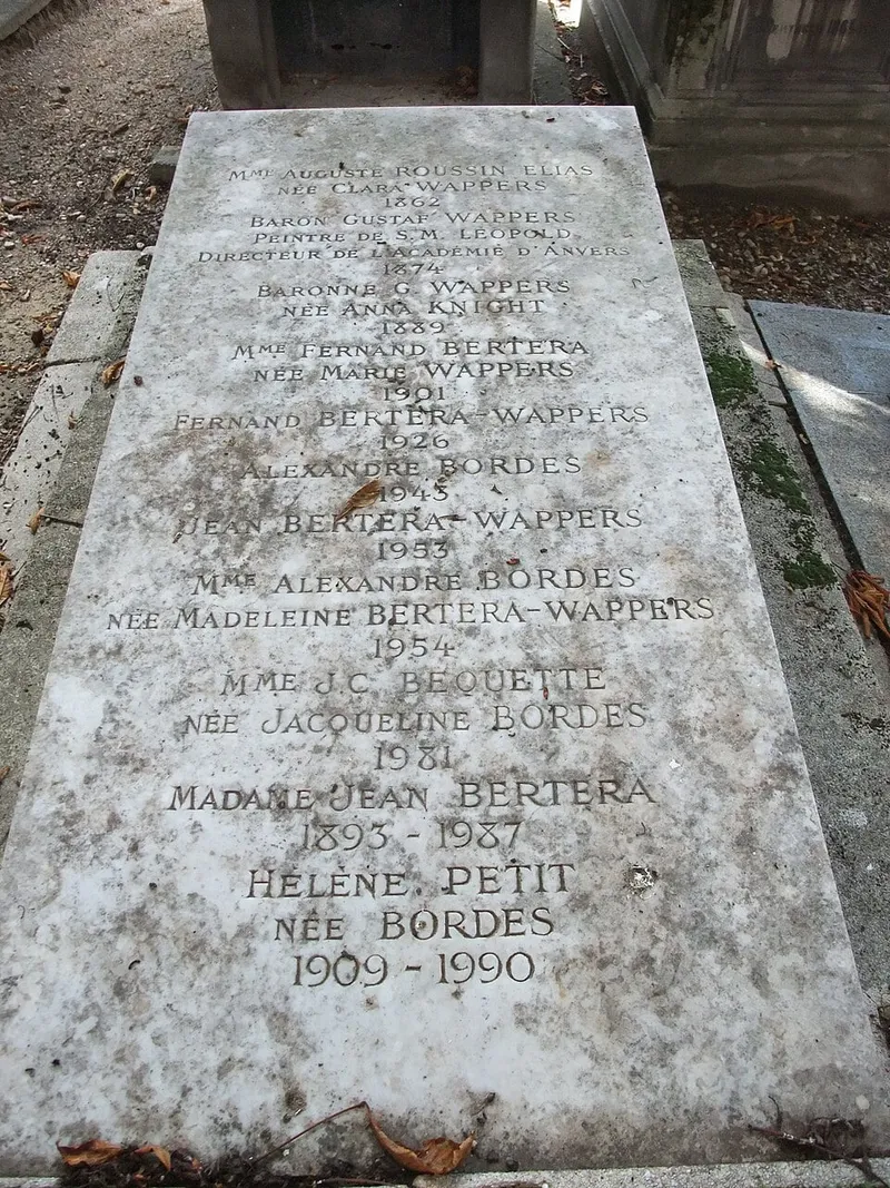 Photographie : la tombe de Gustave Wappers au cimetière de Montmartre