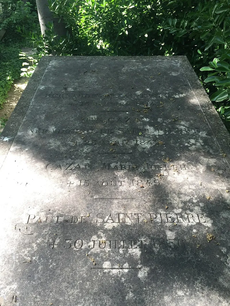 Photographie : la tombe de Jacques Henri Bernardin de Saint-Pierre au cimetière du Père-Lachaise