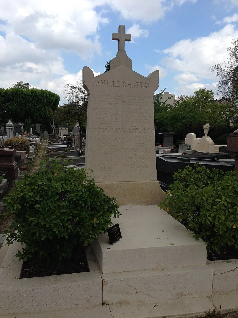 Photographie : la tombe de Jean-Antoine Chaptal, au Père-Lachaise