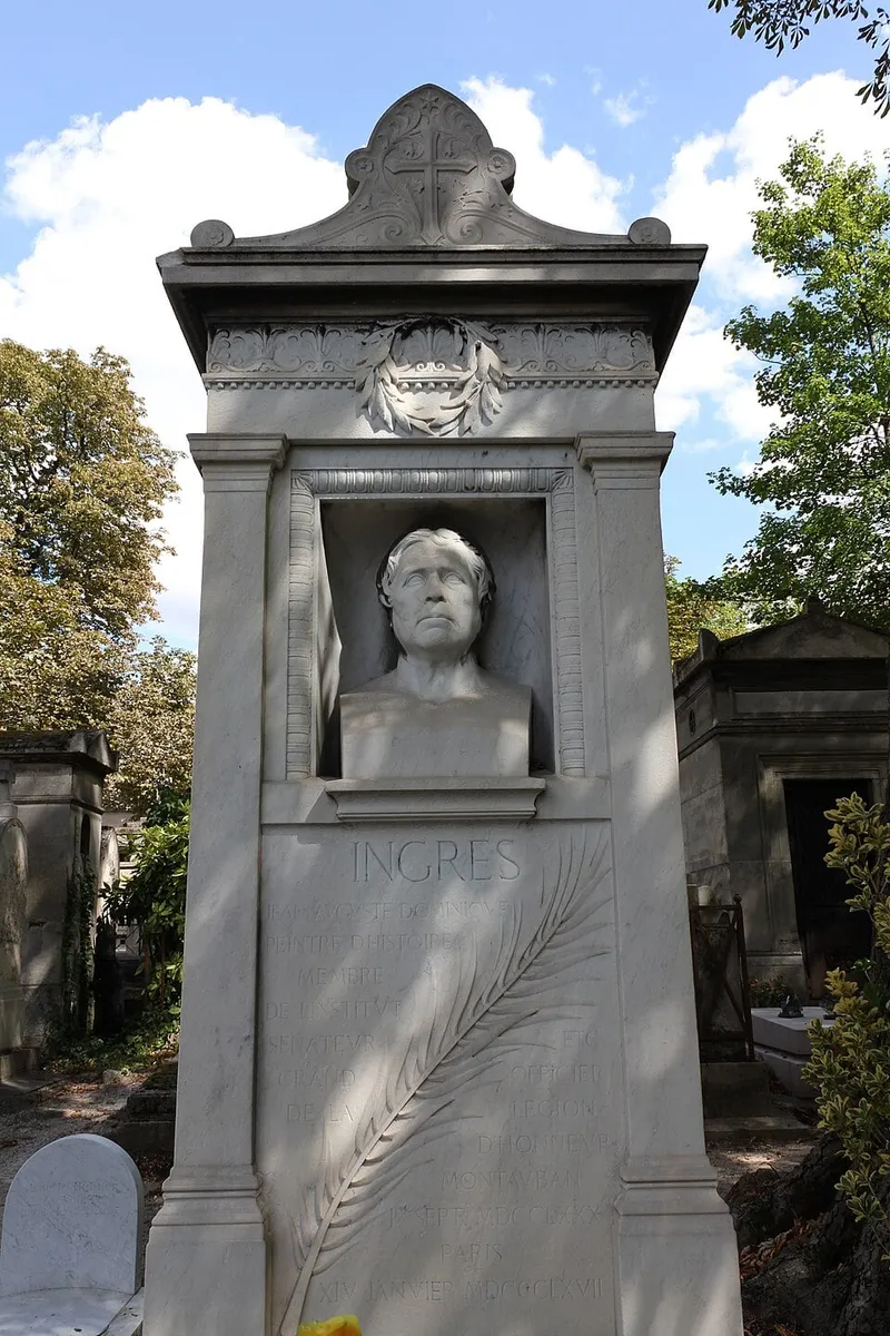 Photographie : la tombe de Jean-Auguste-Dominique Ingres au cimetière du Père-Lachaise