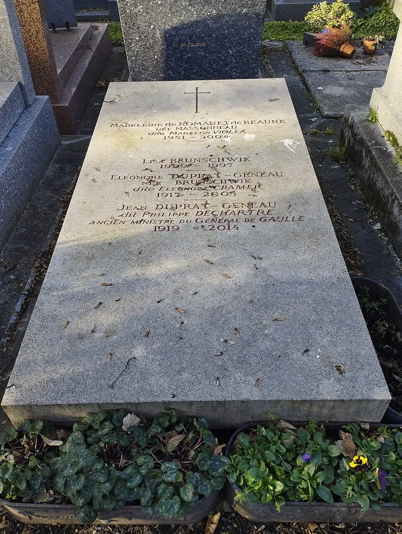 Photographie : la tombe de Jean Duprat-Geneau au cimetière de Montmartre