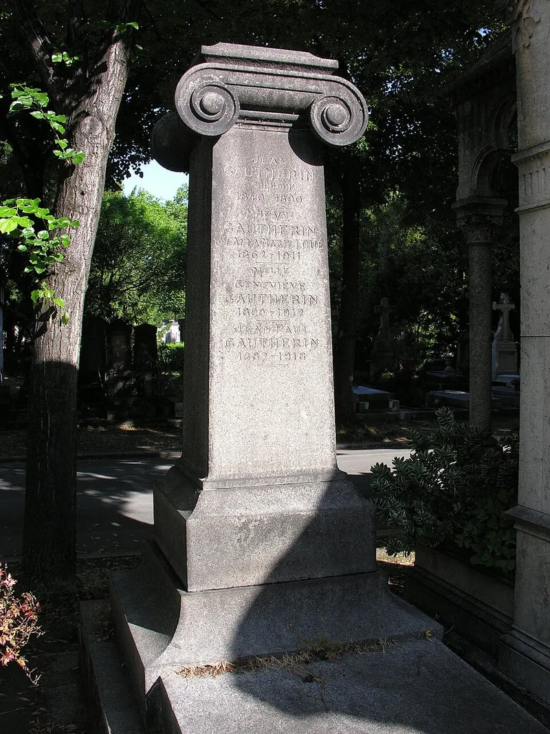 Photographie : la tombe de Jean Gautherin au cimetière du Montparnasse