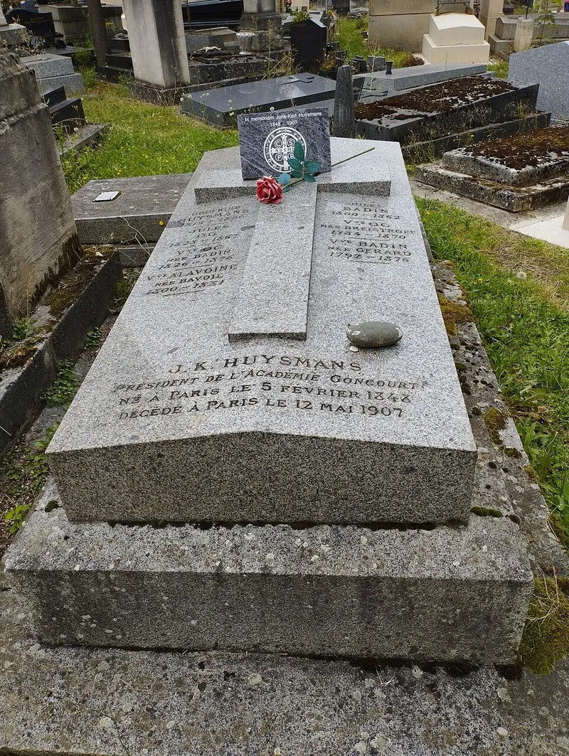 Photographie : la tombe de Joris-Karl Huysmans au cimetière du Montparnasse