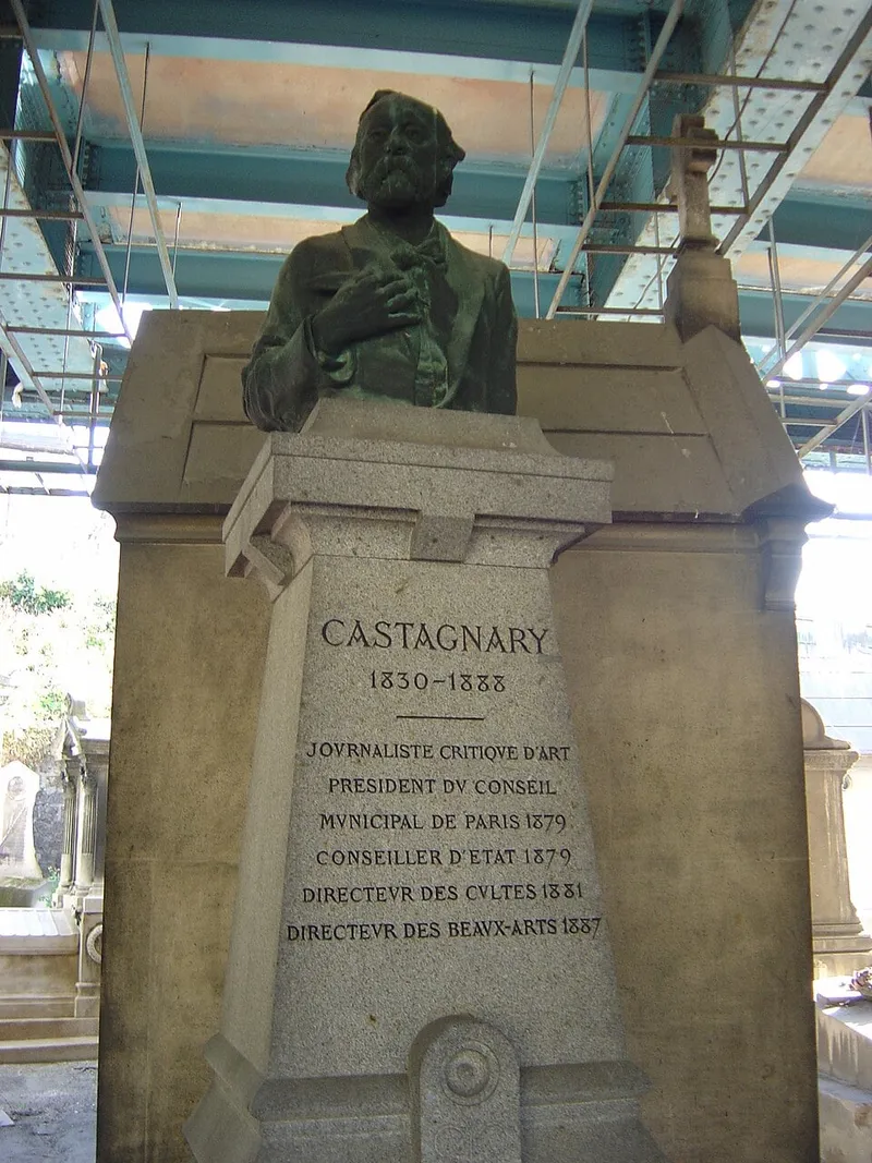 Photographie : la tombe de Jules-Antoine Castagnary au cimetière de Montmartre