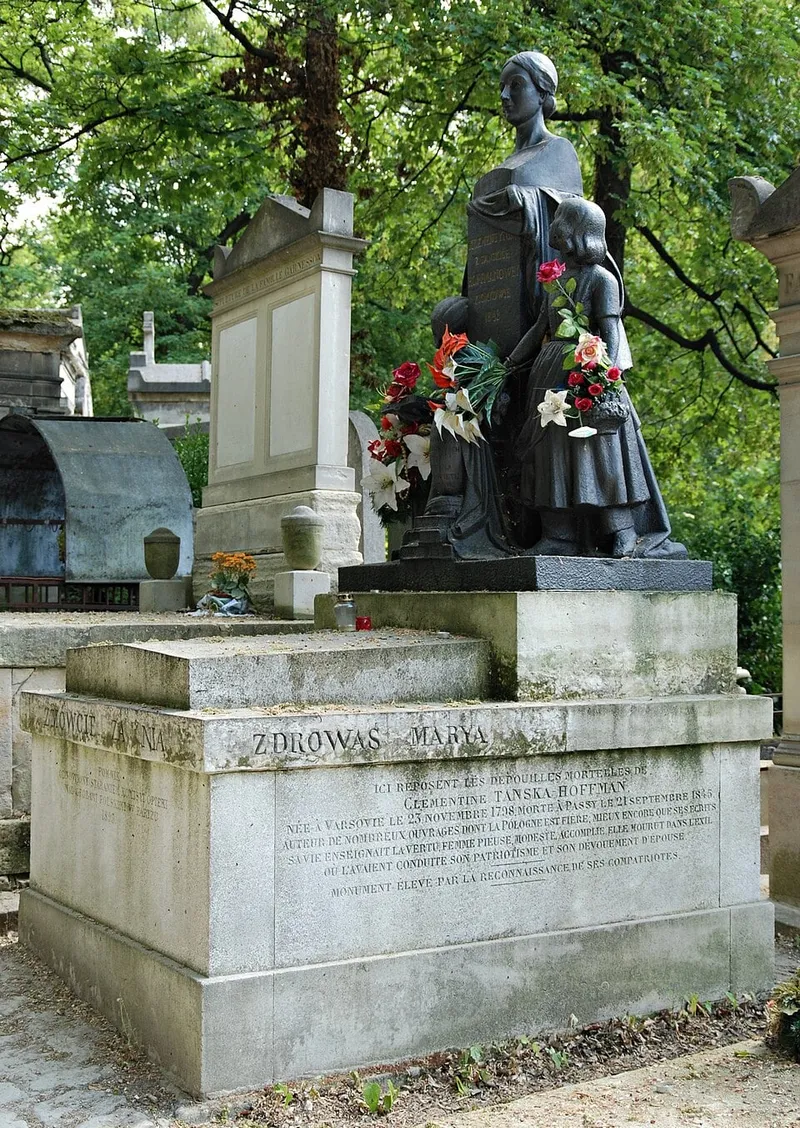 Photographie : la tombe de Klementyna Hoffmanowa au cimetière du Père-Lachaise
