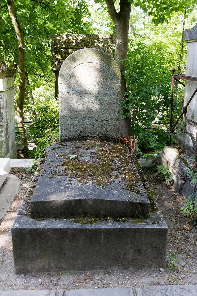 Photographie : la stèle de la tombe de Sophie de Grouchy, marquise de Condorcet