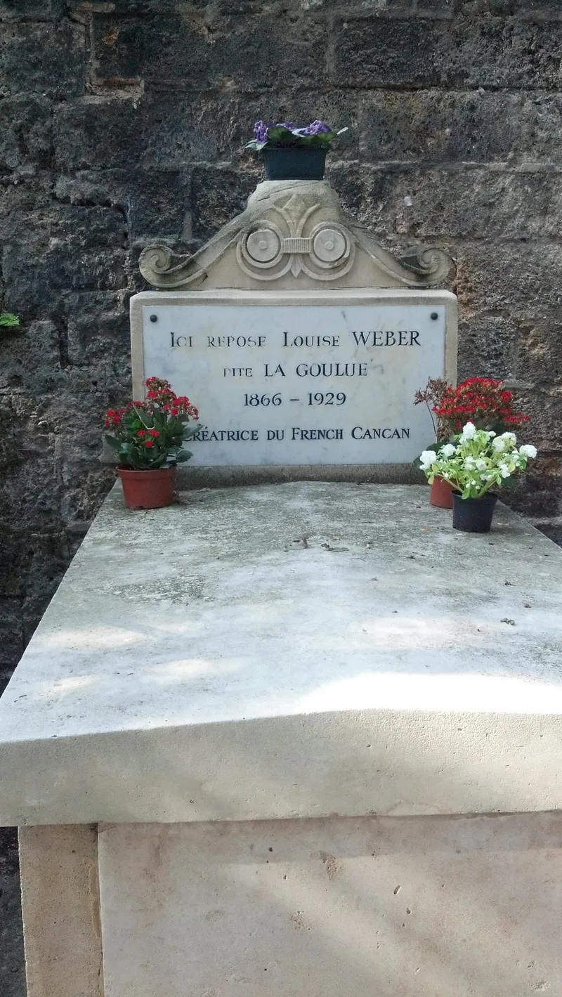 Photographie : la tombe de Louise Weber, dite La Goulue, créatrice du French Cancan