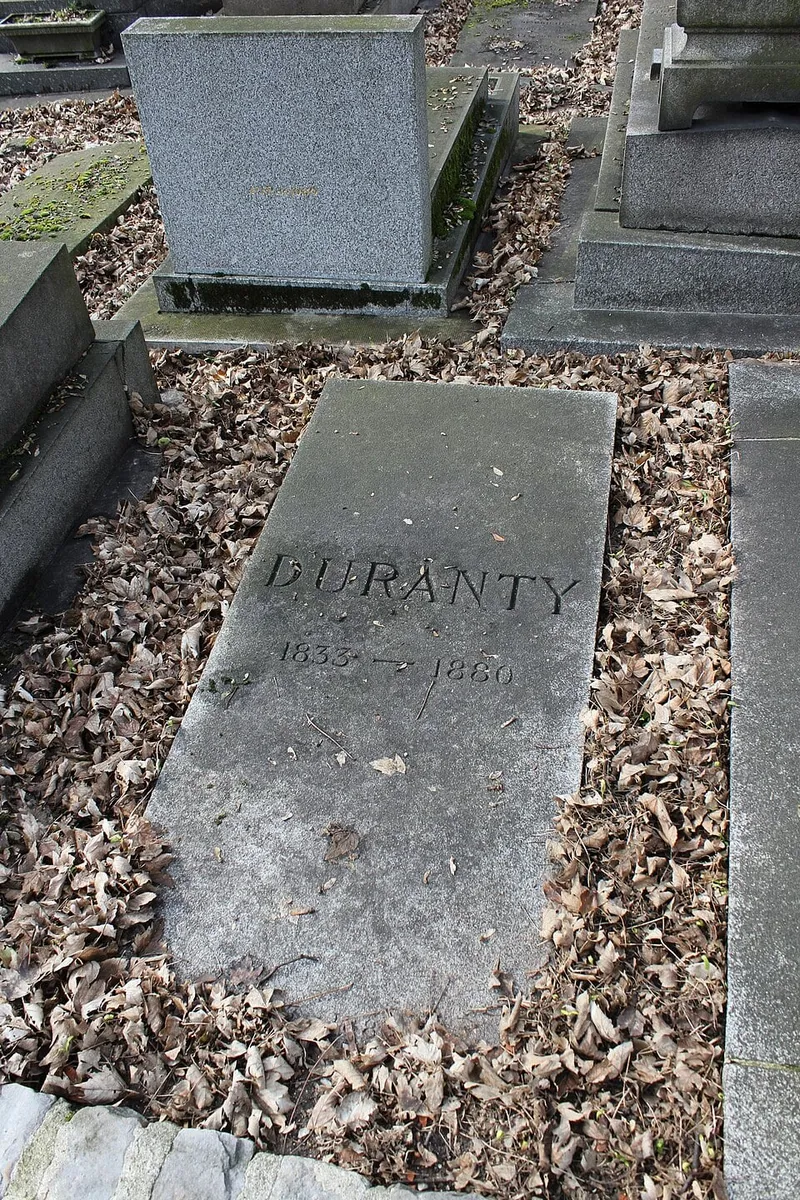 Photographie : la tombe de Louis Edmond Duranty au cimetière du Père-Lachaise