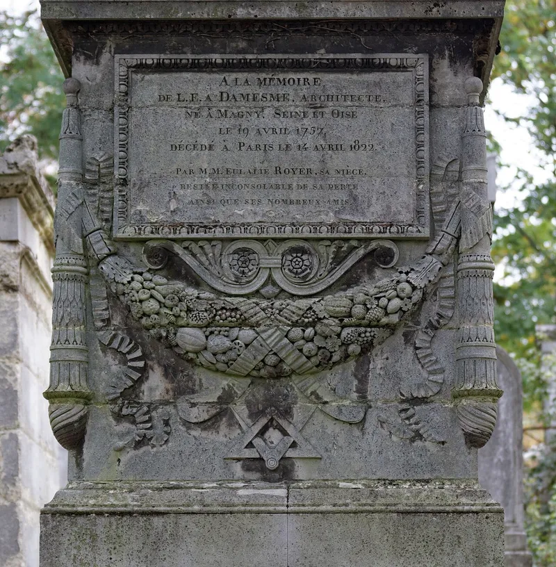 Photographie : la tombe de Louis Emmanuel Aimé Damesme au cimetière du Père-Lachaise