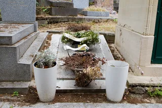 Photographie : la tombe de Marie Laforêt au cimetière du Père-Lachaise