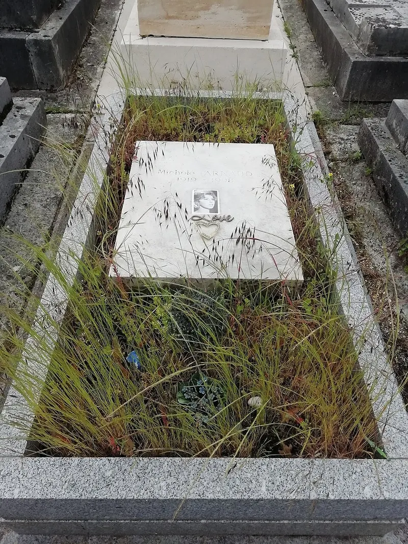 Photographie : la tombe de Michèle Arnaud au cimetière du Montparnasse
