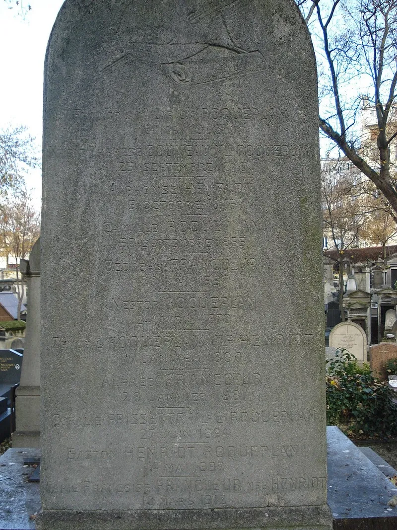 Photographie : la tombe de Nestor Roqueplan au cimetière de Montmartre