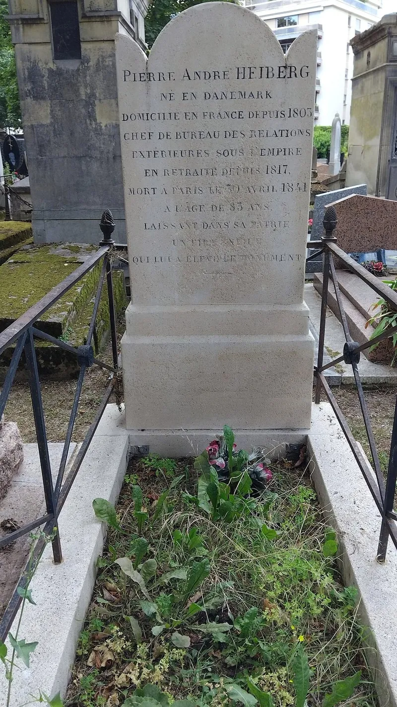 Photographie : la tombe de Peter Andreas Heiberg au cimetière de Montmartre