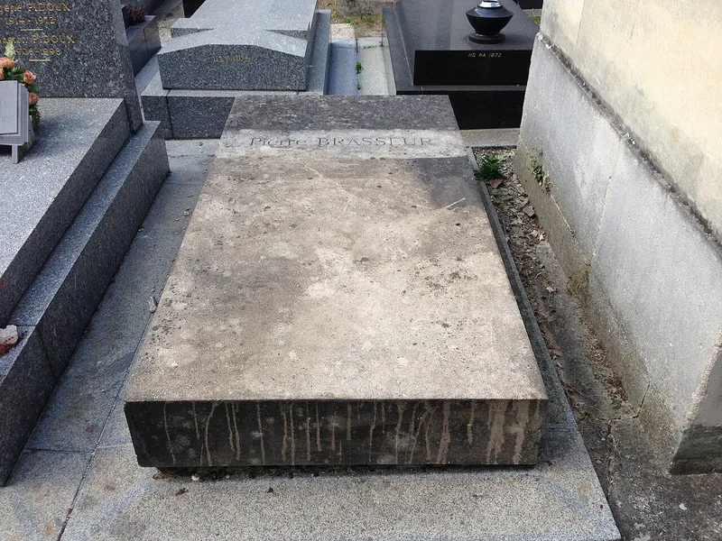 Photographie : la tombe de Pierre Brasseur au cimetière du Père-Lachaise