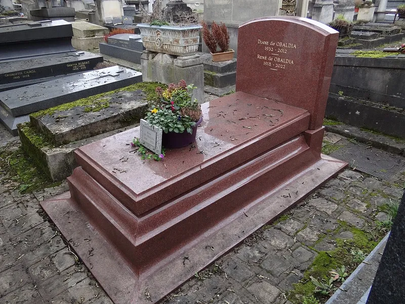 Photographie : la tombe de René de Obaldia au cimetière du Montparnasse