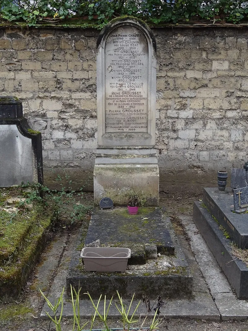 Photographie : la tombe de René Grousset au cimetière du Montparnasse