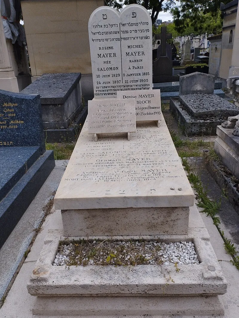 Photographie : la tombe de René Mayer au cimetière du Montparnasse
