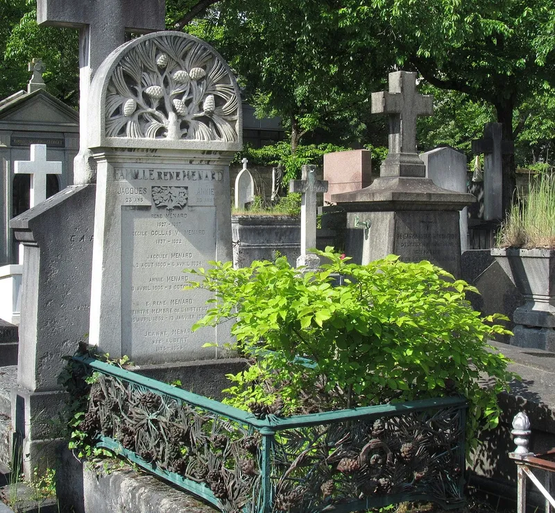 Photographie : la tombe de René Ménard au cimetière du Montparnasse