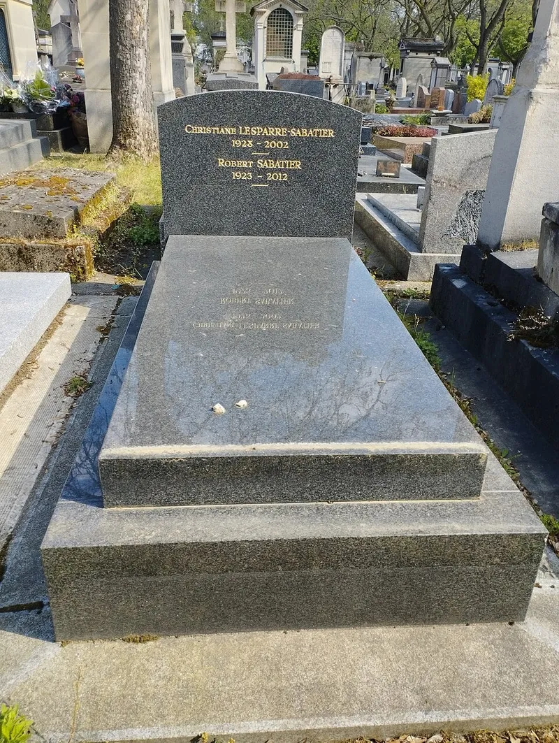 Photographie : la tombe de Robert Sabatier au cimetière du Montparnasse